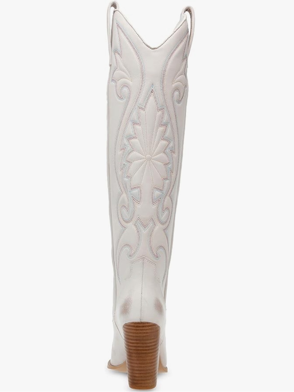 Steve Madden Women's Leather Lashes Western Boots Distressed White Size 8.5M - Picture 4 of 14